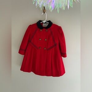 Vintage Rothschild Classic Red‎ Wool Coat American Girl Size 4